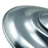 Deckenheizstrahler Aluminium mit Fernbedienung 1500-BR Ø 40 cm Silber Schwarz