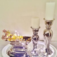 Elegance Candlestick Holder Candle Deco Ceramic Decoration 2 Sizes