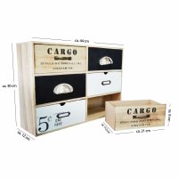 Mini Dresser CARGO Cabinet 6 Drawers Storage cupboard Shabby Chic