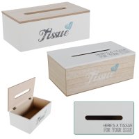 Taschentuchbox Kosmetiktücherbox Taschentuchspender Tissuebox Holz Shappy Chic