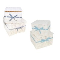 2er-sat rattanbox Storage Basket Storage Box Plastic...