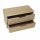Mini Kommode Modern Schränkchen Aufbewahrungsschrank mit 2 entnehmbaren Schubladen aus Holz Stauraum Ablagefläche Büro Wohnzimmer Küche