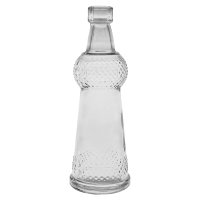 3er Set Dekoflasche aus Glas 17 cm Transparent