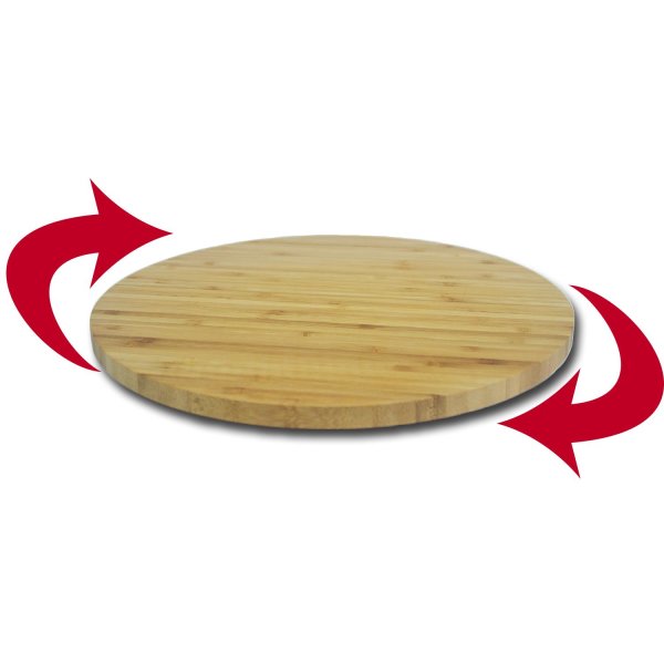 Bamboo Turntable - Ø 35 cm - Turntable Cake Plate Serving Plate Under Plate