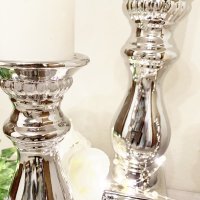 DRULINE Kerzenständer aus Keramik Katy 25 cm, 31 cm, 38 cm oder 3er Set
