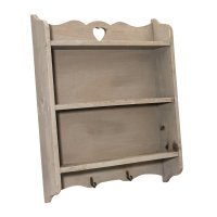 Mini Wall shelf Heart Shelf rack Wood Shabby Chic Wall...