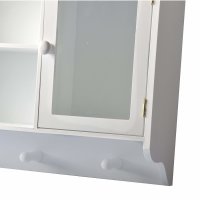 Wall cabinet Coat rack mounted showcase white shelf Hanging wardrobe Cottage